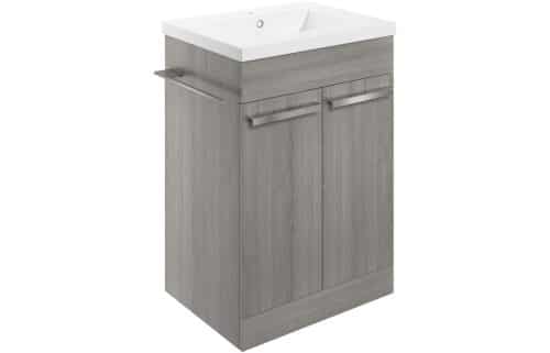 Morina 615mm Floor Standing Basin Unit & Basin - Elm Grey